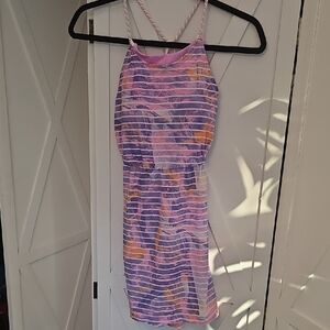 Ivivva Purple and Pink Striped Casual Dress